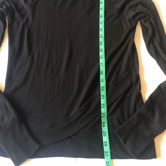 Athleta black criss cross hem sweatshirt sweater lightweight women’s size XXS - Picture 6 of 8
